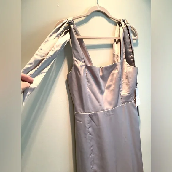 NWT Show Me Your Mumu Wedding/Party Claire Midi Dress Dune Luxe Satin Size Large - Picture 4 of 9